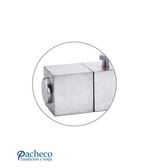 Bisagra con ángulo superior para puerta elevable